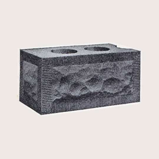 illustration of chiselled concrete block